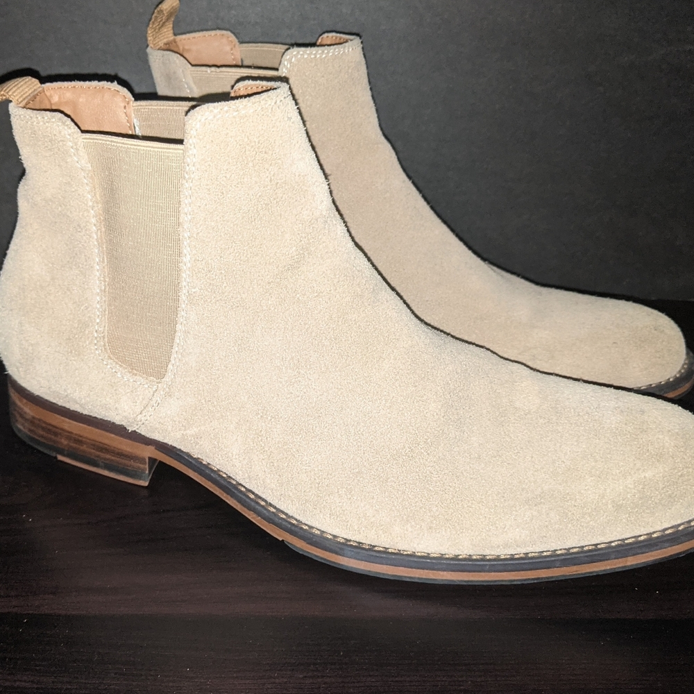 Tan suede boots